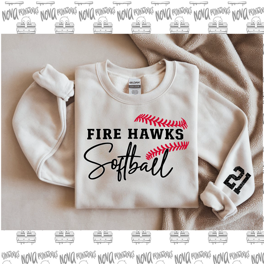 Fire Hawks Softball Seams