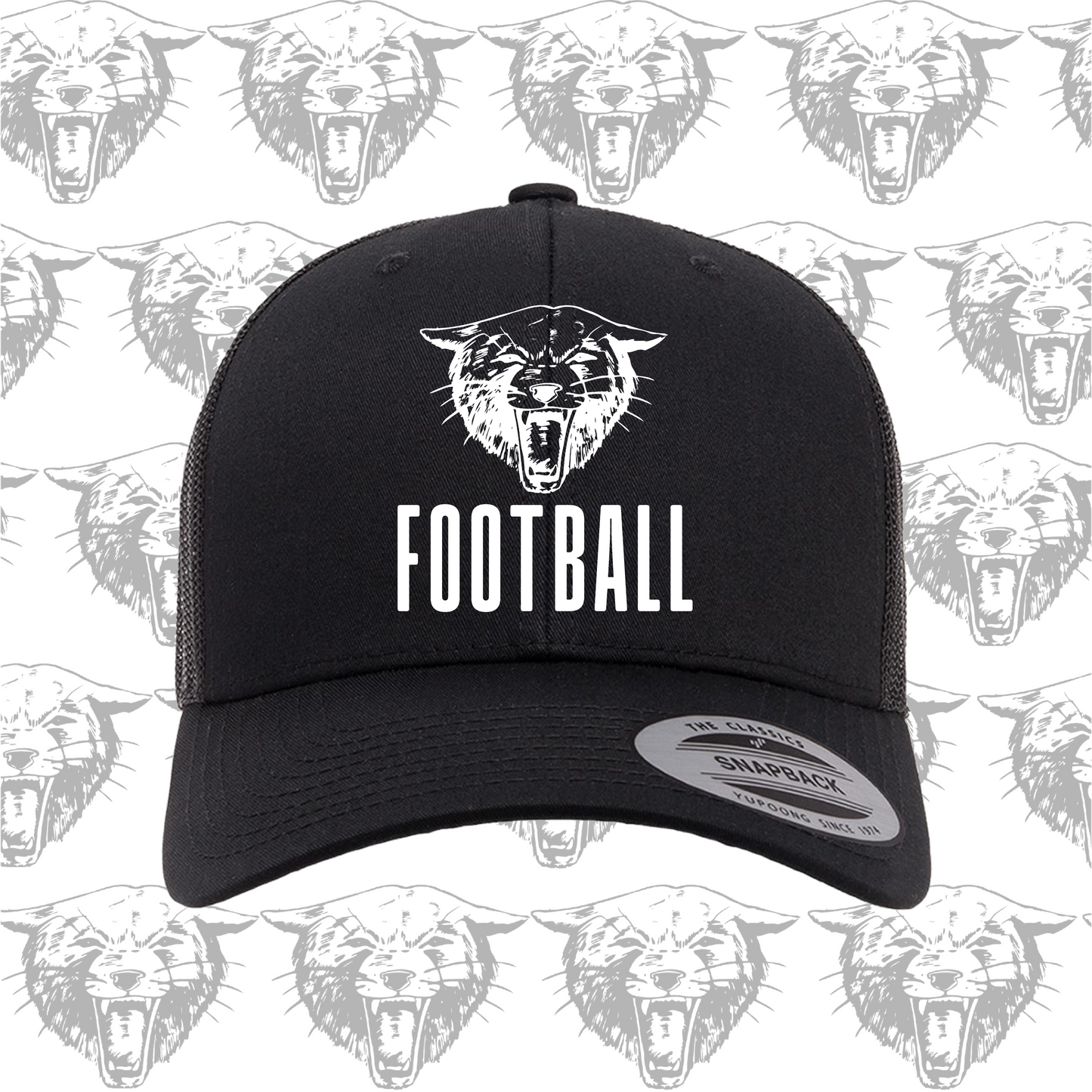 SPIRIT WEAR - Embroidered Bearcat mascot football