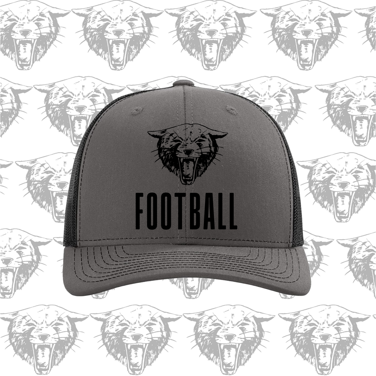 SPIRIT WEAR - Embroidered Bearcat mascot football