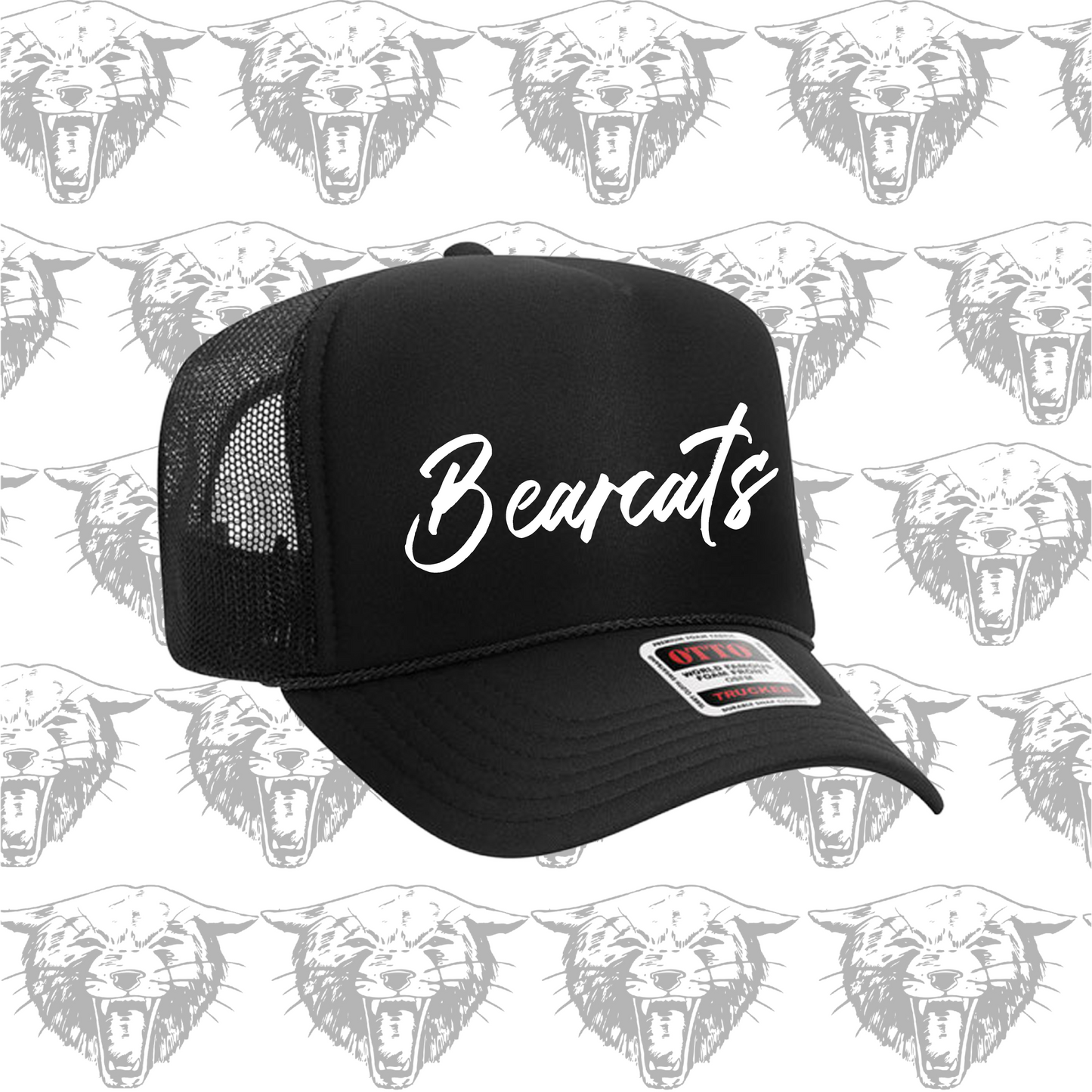 SPIRIT WEAR - Bearcat Script Foam Trucker Hats