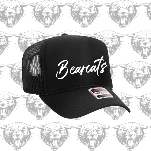 SPIRIT WEAR - Bearcat Script Foam Trucker Hats