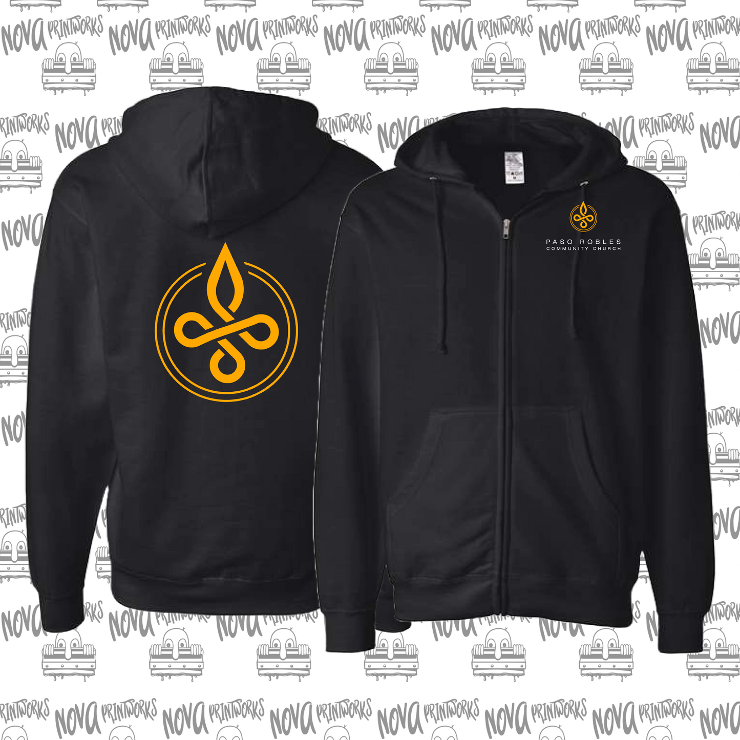 PRCC Black Full Zip Hoodie