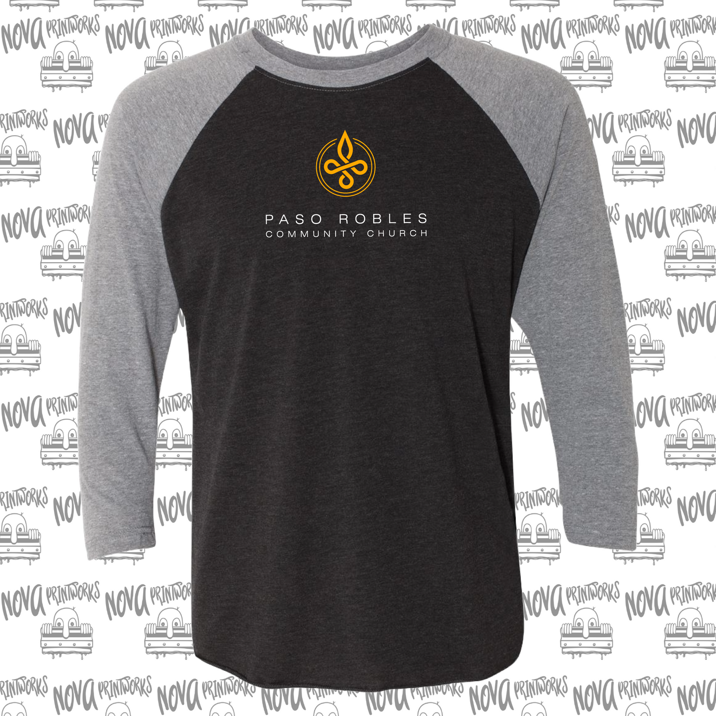 PRCC Raglan Tee - Black/Grey