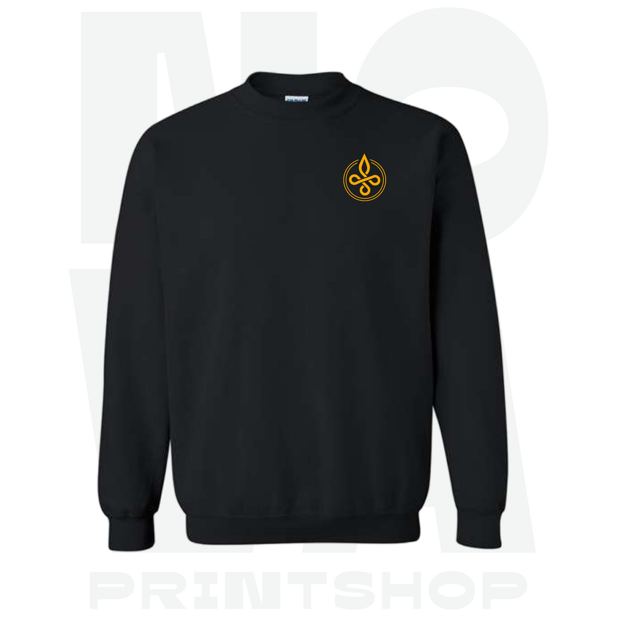 PRCC crewneck left chest mockup